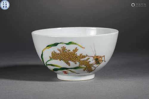 Doucai Glaze Flower and Insect Bowl