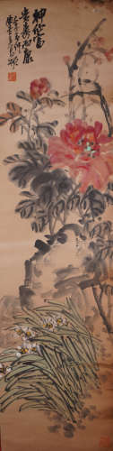 Chinese Flower Painting, signed Wu Changshuo