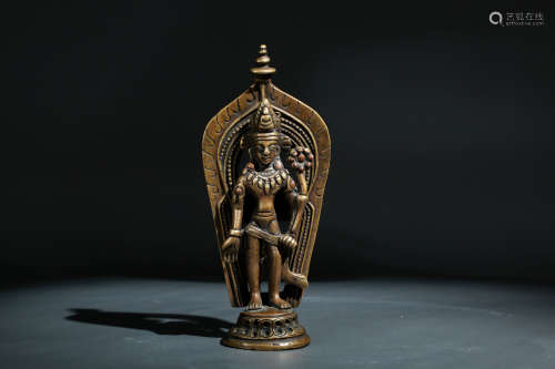 Brass Figure of Standing Avalokitesvara