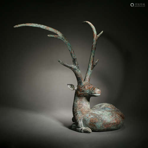 Bronze Ritual Stag Ornament