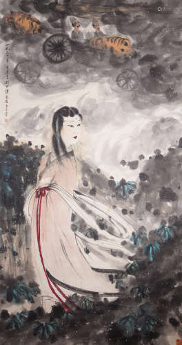 Chinese Figure Painting, signed Fu Baoshi
