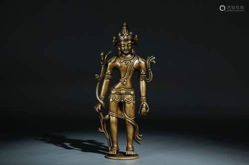 Gilt Bronze Figure of Standing Buddha