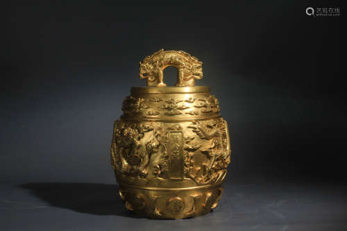 Gilt Bronze Dragon Bell