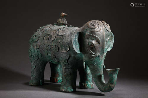 Bronze Ritual Elephant-Form Zun