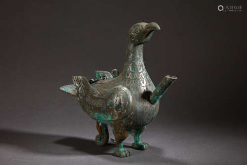 Bronze Ritual Bird-Form Zun