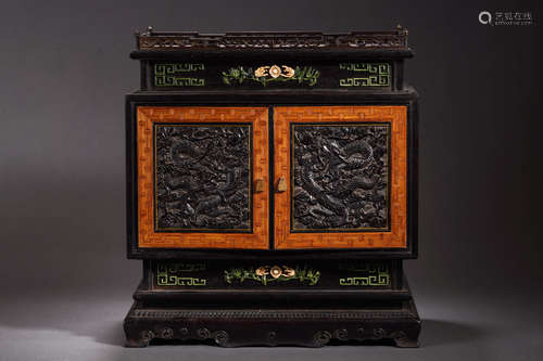 Carved Sandalwood Bookcase