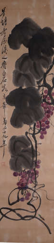 Chinese Flower Painting, signed Qi Baishi