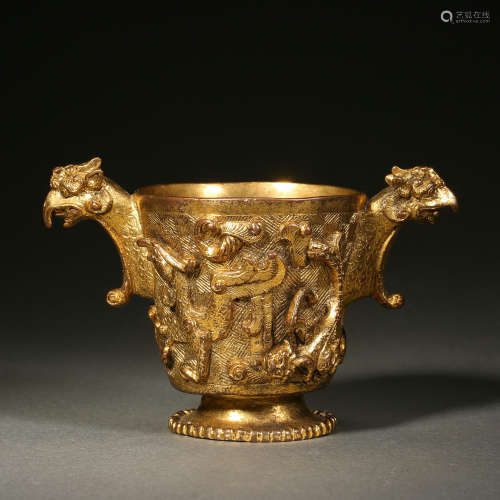 Gilt Bronze Twin-Phoenix Cup