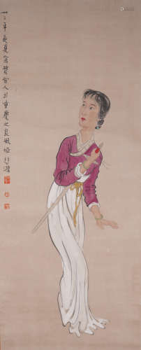 Chinese Figure Painting, signed Xu Beihong