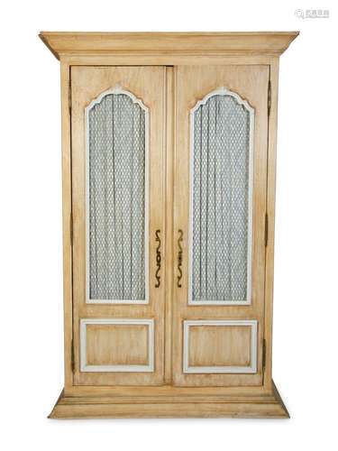 A Swedish Style Painted Cabinet Height 84 x width 54 x depth...