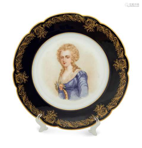 A Pair of Sevres Style Porcelain Portrait Plates Diameter 9 ...