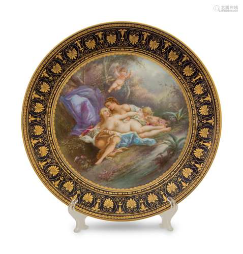 A Sevres Porcelain Cabinet Plate Diameter 9 1/2 inches.