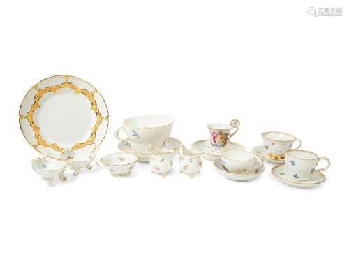 A Collection of Meissen Porcelain Dinnerware Diameter of pla...