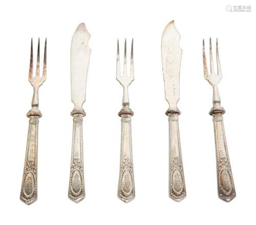 A Continental .800 Silver Service of Fruit Knives and Forks ...