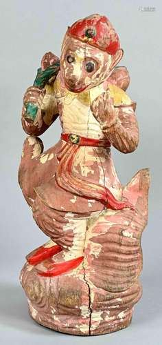 Monkey god, Asia, carved and colore