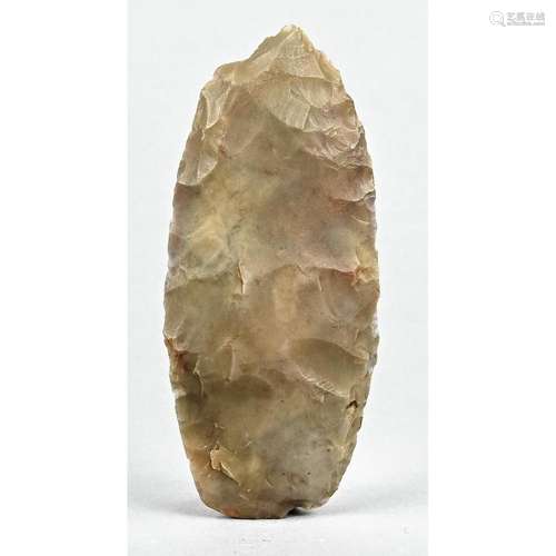 Light green hand axe, flint, Neolit