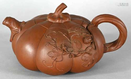 Teapot, China, 20th century, red -