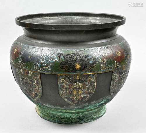 Cachepot, Meiji period, Japan, bron