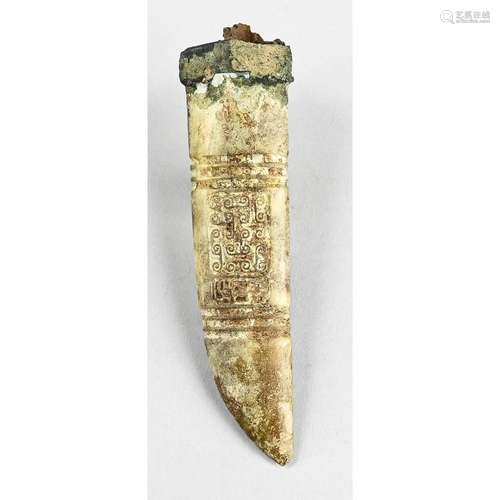 Dagger scabbard, China, soapstone,