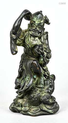 Bronze statue, China, "Laughing Mon