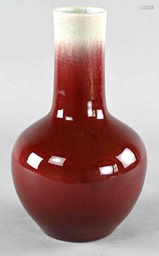 Large vase, China, ox-blood red ove