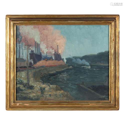 Aaron Harry Gorson (American, 1872-1933), Steel Mill on the ...