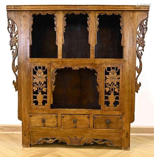 Decorative carved sideboard, China,