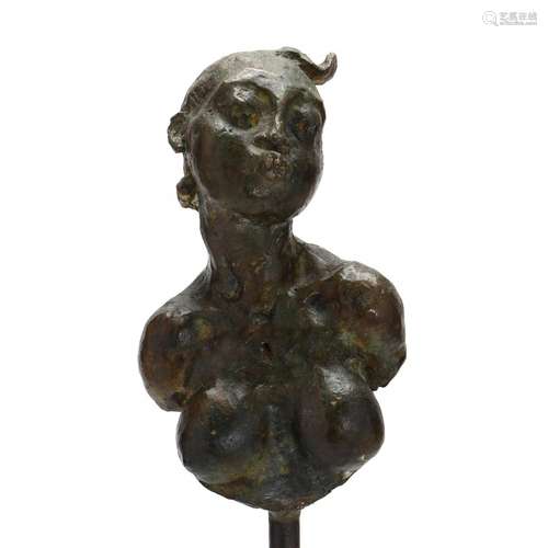 Javier MarÃ­n (Mexican, b. 1962), Bronze Bust of a Woman