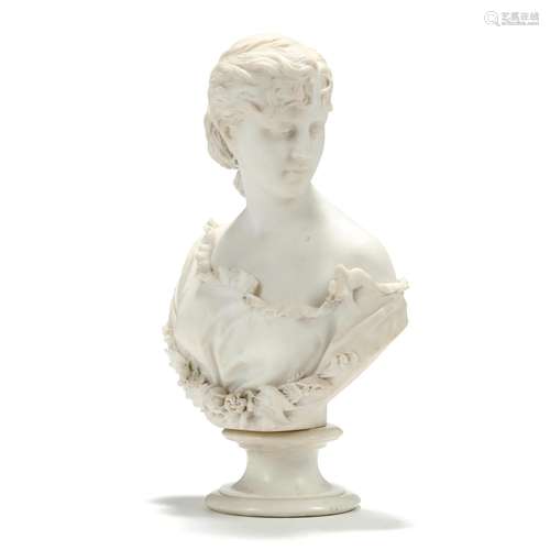 Pasquale Romanelli (Italian, 1812-1887), Life Size Carved Ma...