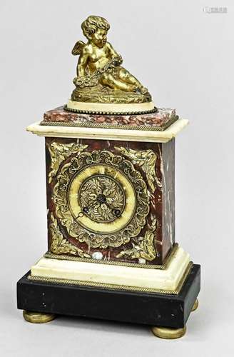 Fireplace clock, France circa 1830,