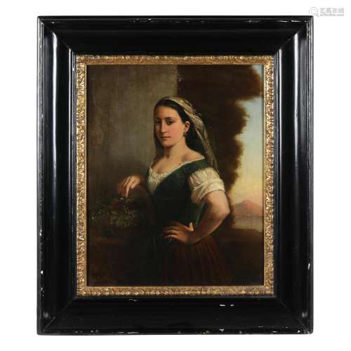 Girolamo Nattino (Italian, 1842-1913), Young Woman with Bask...