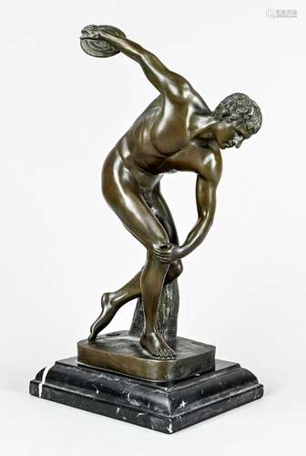 Bronze figure, "Discus Thrower", Fr