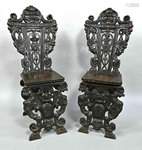 Pair of very decorative chairs "Sca