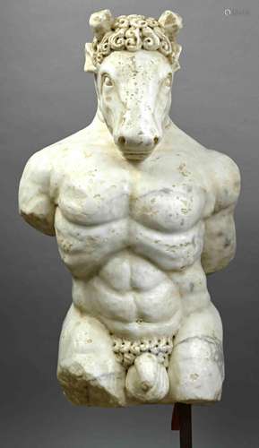 Minotaur, large marble figure, Ital