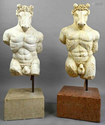 Minotaur, large marble figure, Ital