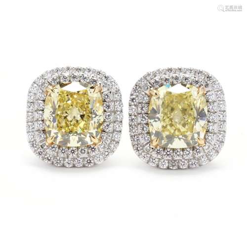 Platinum, Gold, Fancy Yellow Diamond, and Diamond Soleste Ea...