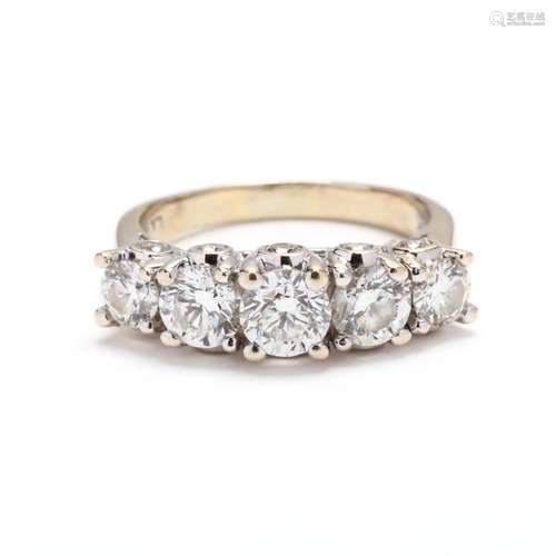 White Gold and Multi-Stone Diamond Ring