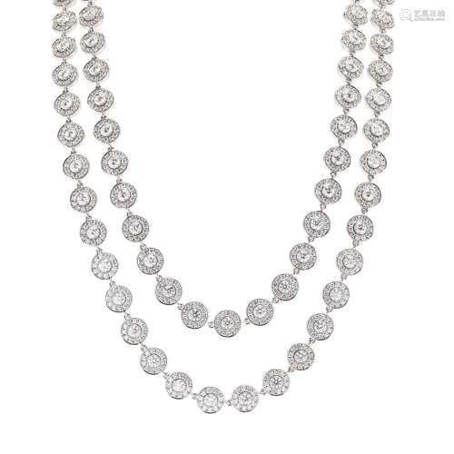Platinum and Diamond Circlet Necklace, Tiffany & Co.