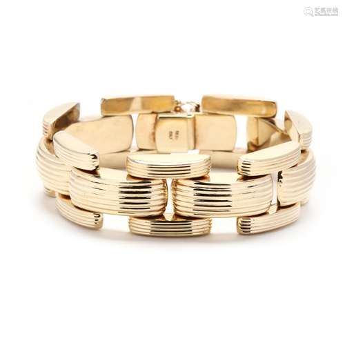 Gold Link Bracelet, Italy