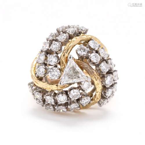 Bi-Color Gold and Diamond Ring