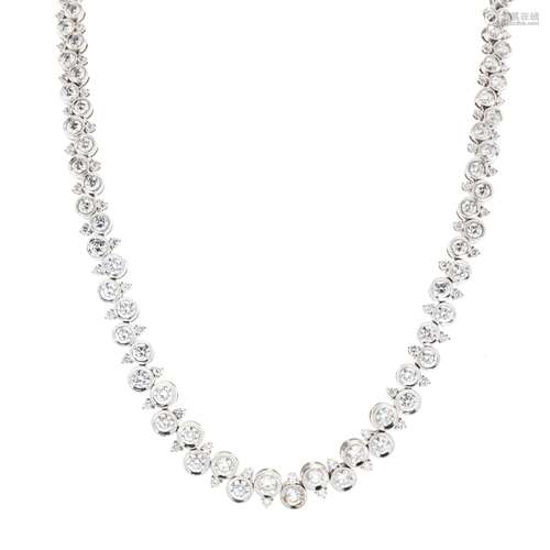 White Gold and Diamond Necklace, Gregg Ruth