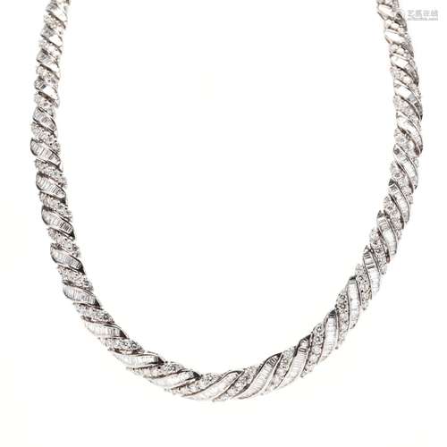 White Gold and Diamond Necklace