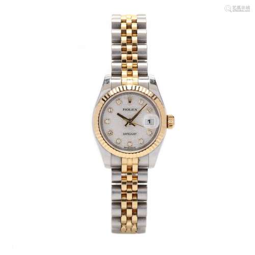 Lady's Two Tone Datejust Silver Jubilee Watch, Rolex