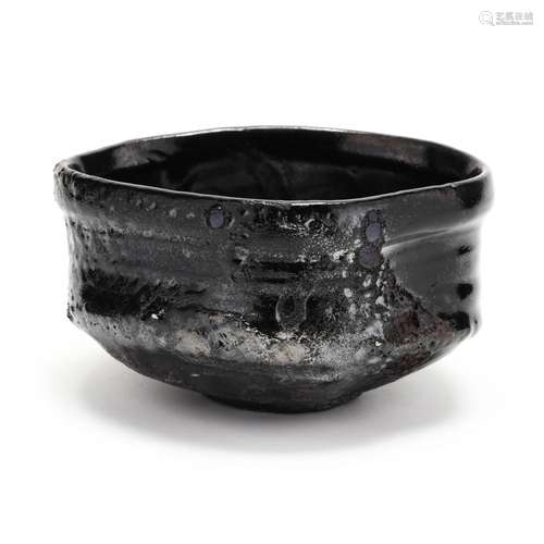 Shiro Tsujimura (Japanese, b. 1947), Oribe Black Chawan Tea ...