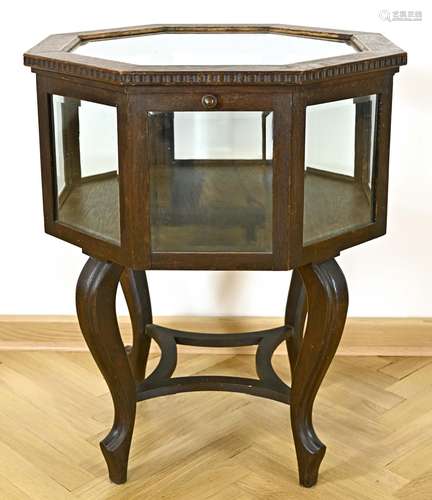 Octagonal showcase made around 1910