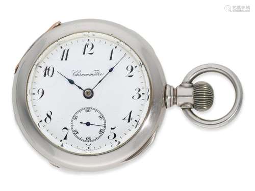 Pocket watch: extremely heavy Swiss pivoted detent chronomet...