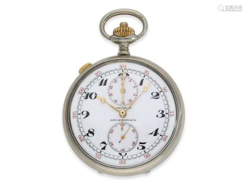 Pocket watch: interesting chronograph rattrapante, Longines ...