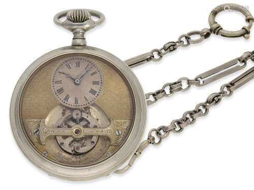 Pocket watch: rare 'Mobilis' tourbillon, ca. 1910