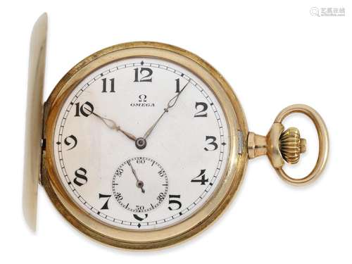 Pocket watch: very well preserved gold hunting case watch by...