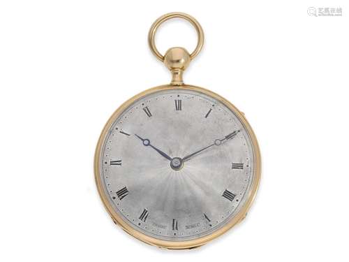 Pocket watch: fine cylinder watch with repeater, L'Hard...